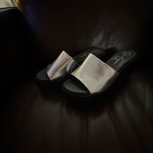 Jessica Simpson Y2K style wedges